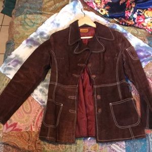 Brown suede jacket